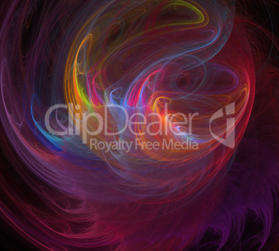 image of one Digital Fractal on Black Color image of one Digital Fractal on Black Color
