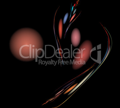 image of one Digital Fractal on Black Color image of one Digital Fractal on Black Color