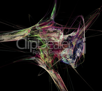 image of one Digital Fractal on Black Color image of one Digital Fractal on Black Color