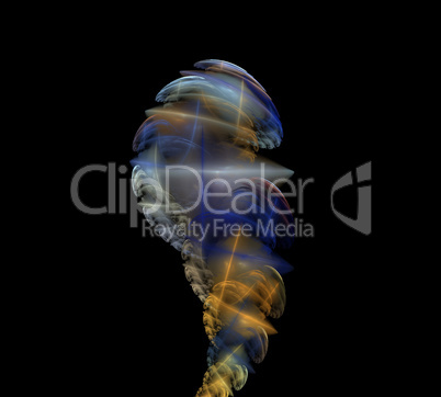image of one Digital Fractal on Black Color image of one Digital Fractal on Black Color