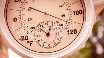 Round Thermometer Showing Over 110 Degrees