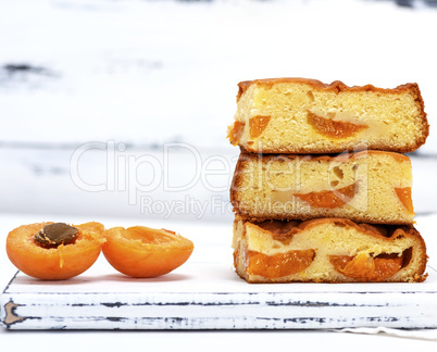 stack of biscuit pie with apricots