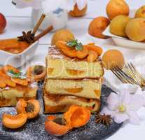 stack of biscuit pie with apricots
