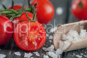 Cherry tomatoes and salt