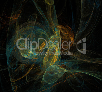 image of one Digital Fractal on Black Color image of one Digital Fractal on Black Color
