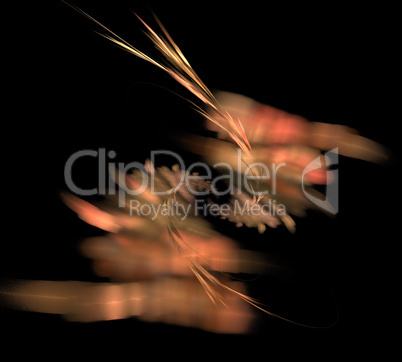 image of one Digital Fractal on Black Color image of one Digital Fractal on Black Color