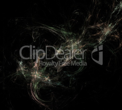 image of one Digital Fractal on Black Color