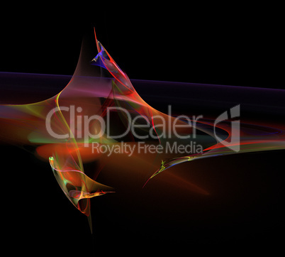 image of one Digital Fractal on Black Color image of one Digital Fractal on Black Color