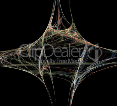 image of one Digital Fractal on Black Color