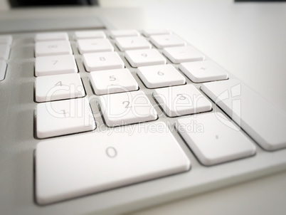 Computer keyboard isolated