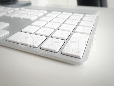 Computer keyboard isolated