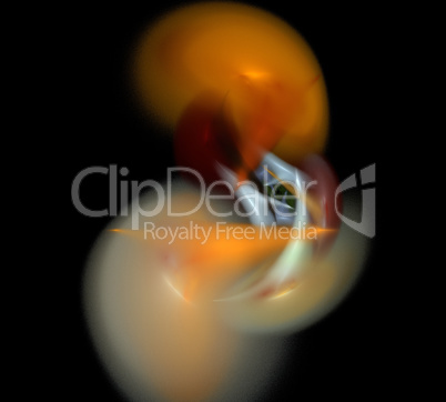 image of one Digital Fractal on Black Color image of one Digital Fractal on Black Color