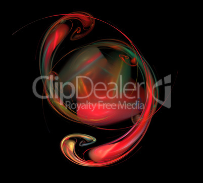 image of one Digital Fractal on Black Color image of one Digital Fractal on Black Color