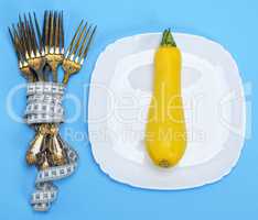 yellow squash on a white ceramic plate
