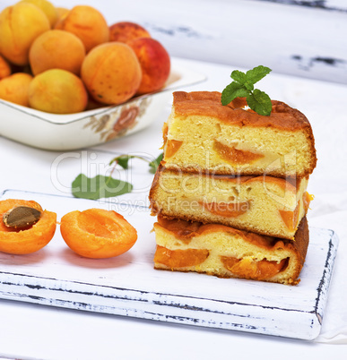 stack of biscuit pie with apricots