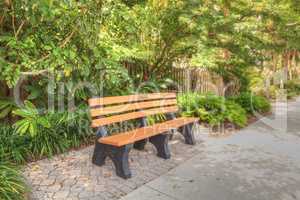 Bench to relax on near Naples Beach