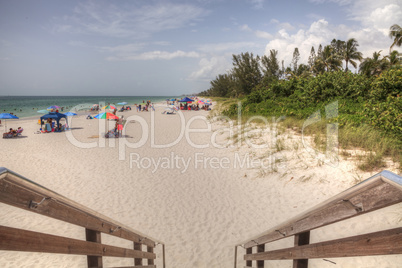 Boardwalk entrance of the Naples Beach