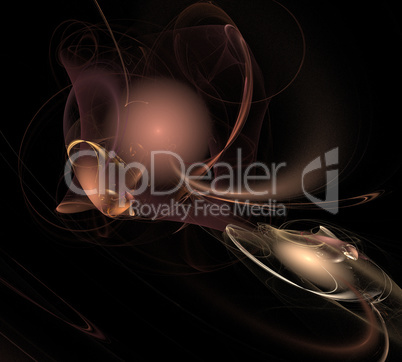 image of one Digital Fractal on Black Color image of one Digital Fractal on Black Color