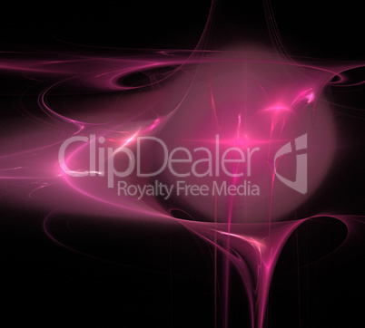 image of one Digital Fractal on Black Color