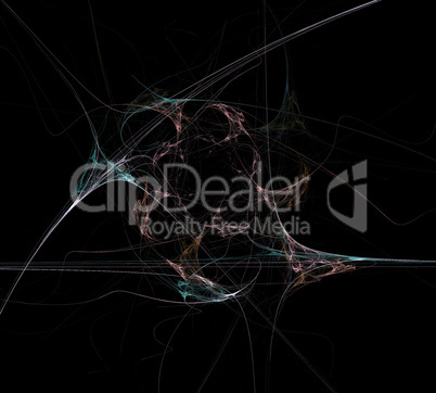 image of one Digital Fractal on Black Color image of one Digital Fractal on Black Color