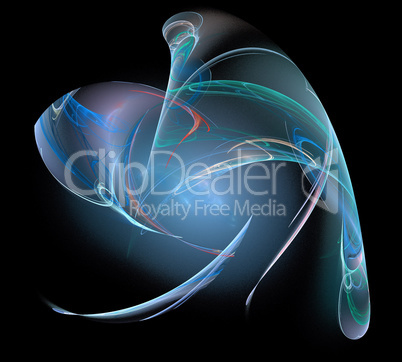 image of one Digital Fractal on Black Color image of one Digital Fractal on Black Color