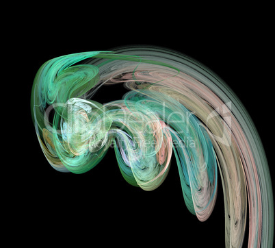 image of one Digital Fractal on Black Color image of one Digital Fractal on Black Color
