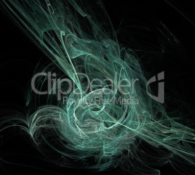 image of one Digital Fractal on Black Color