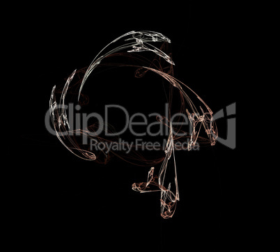 image of one Digital Fractal on Black Color image of one Digital Fractal on Black Color