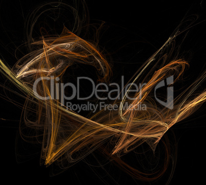 image of one Digital Fractal on Black Color