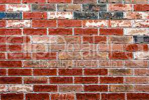 Wall from red brick background