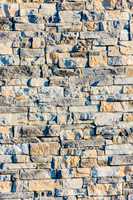 wall of different rocks