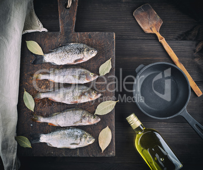 river fish on brown wooden board