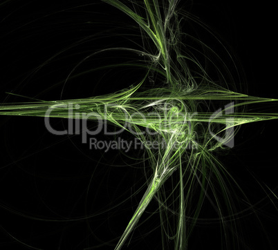 image of one Digital Fractal on Black Color
