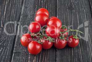 Two branches of cherry tomatoes