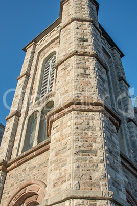 Fragment of the tower of the historic building