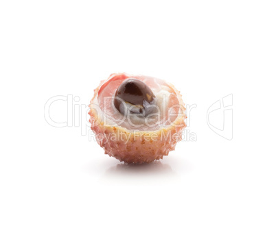 Fresh lychee isolated on white