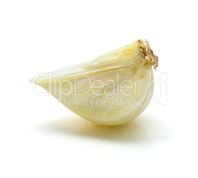 Fresh chinese garlic isolated on white