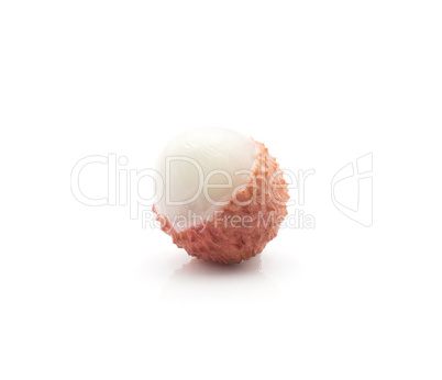 Fresh lychee isolated on white