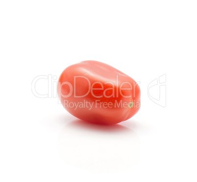 Red cherry tomatoes (bobulienka variety) isolated on white