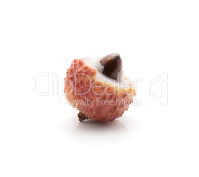 Fresh lychee isolated on white