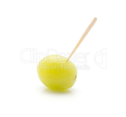 Green grape isolated on white