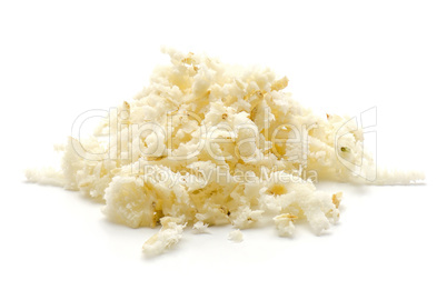 Fresh horseradish isolated on white