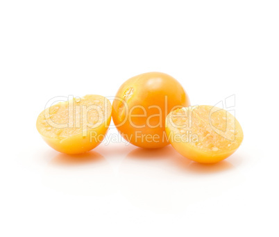 Fresh physalis isolated on white