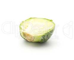 Raw brussels sprout isolated