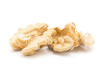 Raw walnut isolated on white