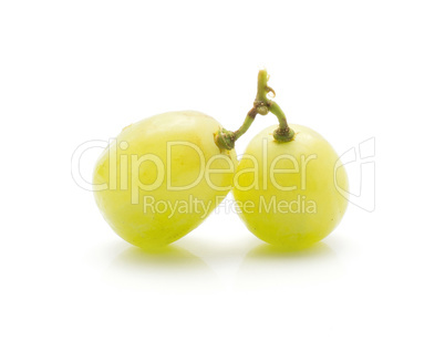 Green grape isolated on white