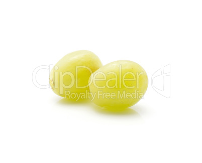 Green grape isolated on white