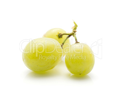 Green grape isolated on white