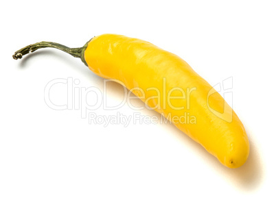 Fresh yellow chili pepper isolated