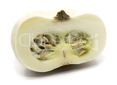 White pumpkin isolated on white